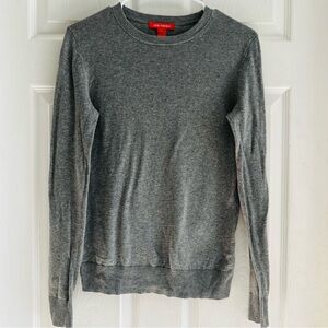 Joe Fresh Cashmere Cotton Heather Gray Knit Top Size Small
